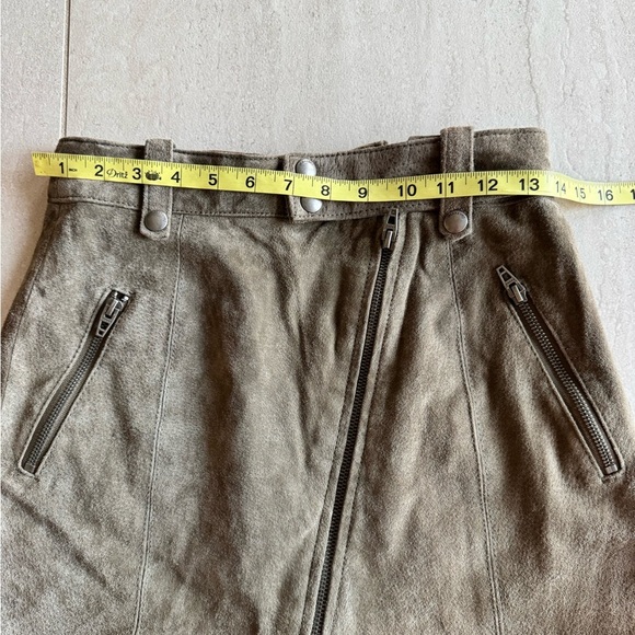 BLANK NYC Womens Suede Leather Two Way Zip Front Mini Skirt Size 26 - Picture 10 of 10